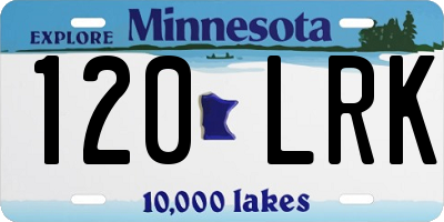 MN license plate 120LRK
