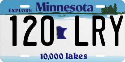 MN license plate 120LRY