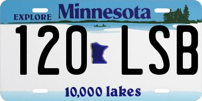 MN license plate 120LSB