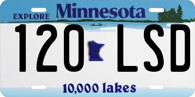 MN license plate 120LSD