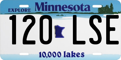 MN license plate 120LSE