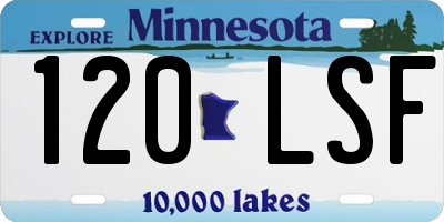 MN license plate 120LSF