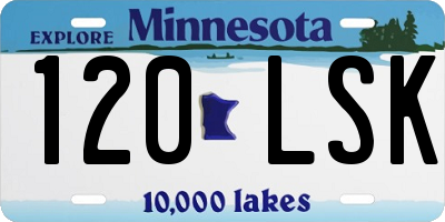 MN license plate 120LSK
