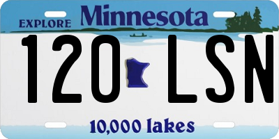 MN license plate 120LSN
