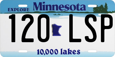 MN license plate 120LSP