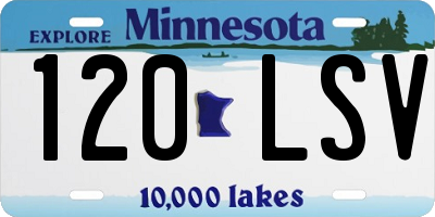 MN license plate 120LSV