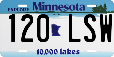 MN license plate 120LSW