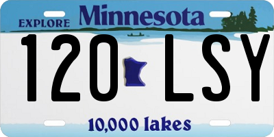 MN license plate 120LSY