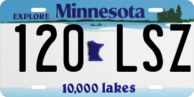 MN license plate 120LSZ