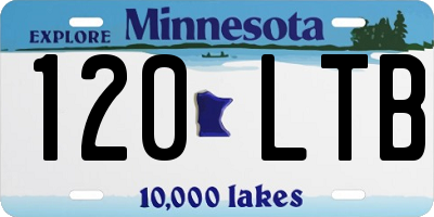 MN license plate 120LTB
