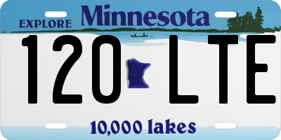 MN license plate 120LTE