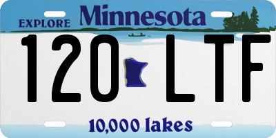 MN license plate 120LTF
