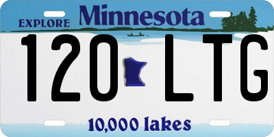 MN license plate 120LTG