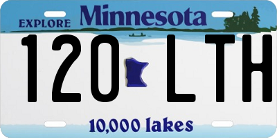 MN license plate 120LTH