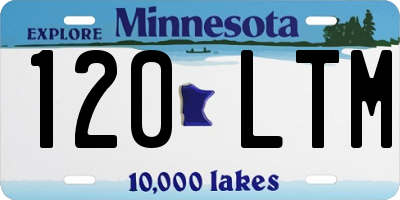MN license plate 120LTM