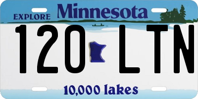 MN license plate 120LTN