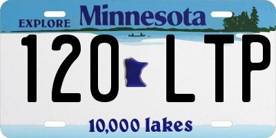 MN license plate 120LTP