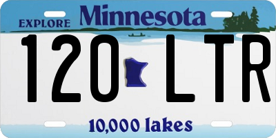 MN license plate 120LTR