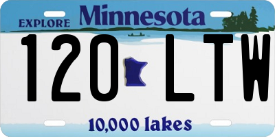 MN license plate 120LTW