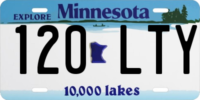 MN license plate 120LTY
