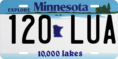MN license plate 120LUA