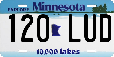 MN license plate 120LUD