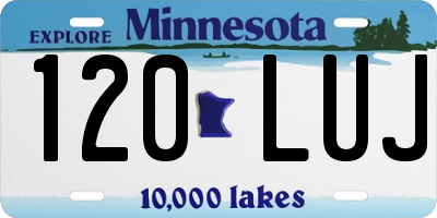 MN license plate 120LUJ