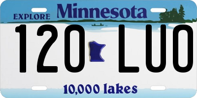 MN license plate 120LUO