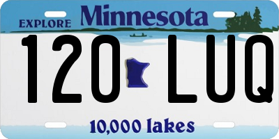 MN license plate 120LUQ