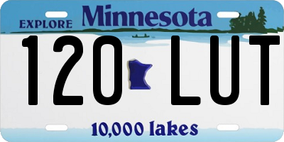 MN license plate 120LUT