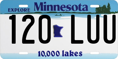 MN license plate 120LUU