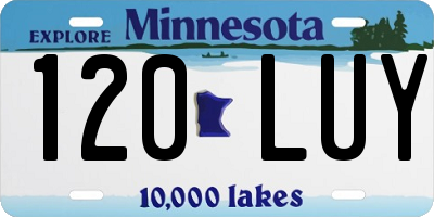 MN license plate 120LUY