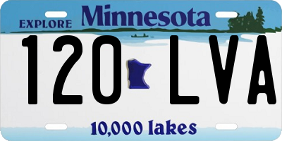 MN license plate 120LVA