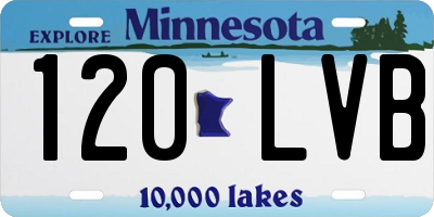 MN license plate 120LVB