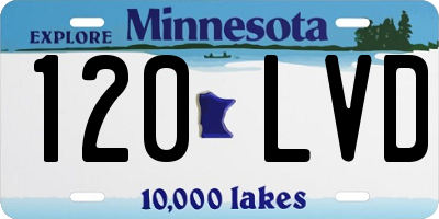MN license plate 120LVD