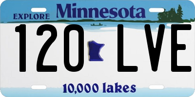 MN license plate 120LVE