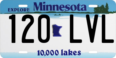 MN license plate 120LVL