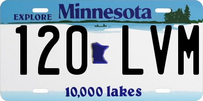 MN license plate 120LVM