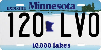 MN license plate 120LVO