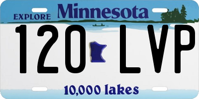 MN license plate 120LVP