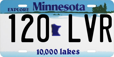 MN license plate 120LVR