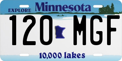 MN license plate 120MGF