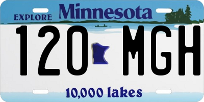 MN license plate 120MGH