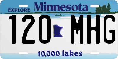 MN license plate 120MHG