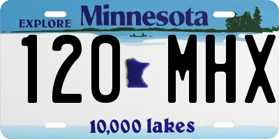 MN license plate 120MHX
