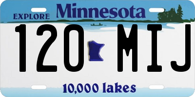 MN license plate 120MIJ
