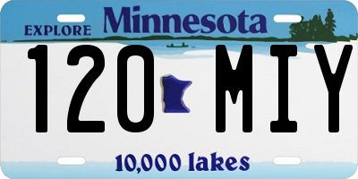 MN license plate 120MIY