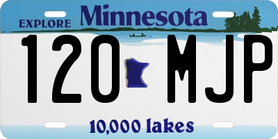 MN license plate 120MJP