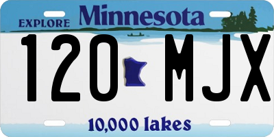 MN license plate 120MJX