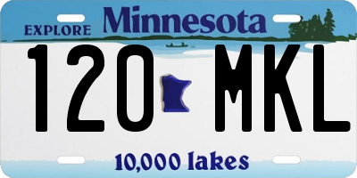 MN license plate 120MKL